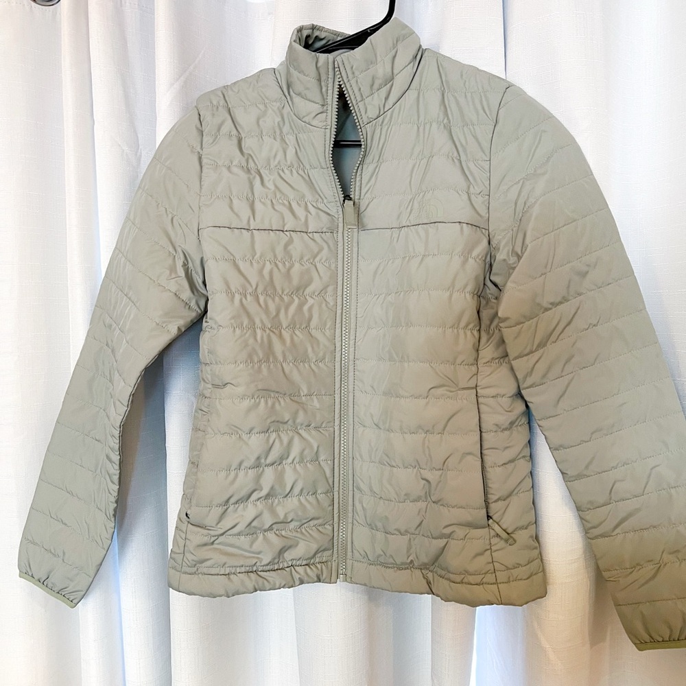Women's North Face Quilted Jacket - Sage Green